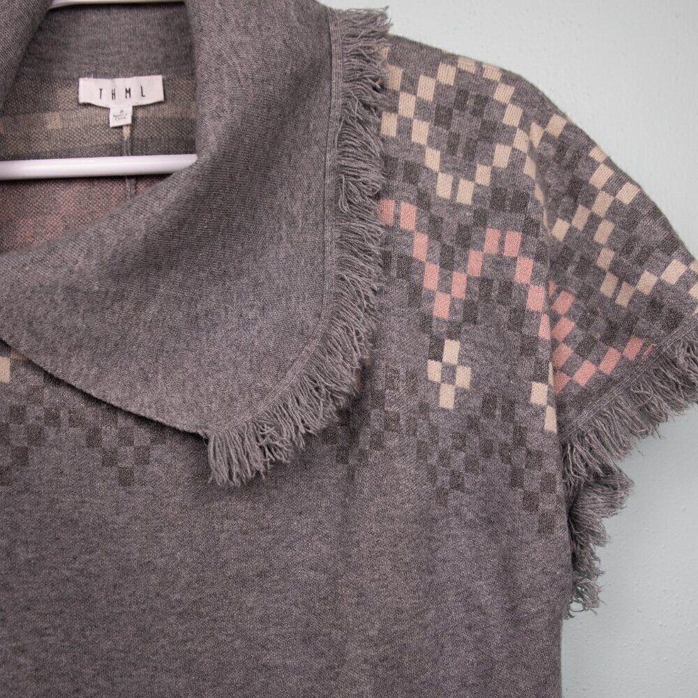 THML grey short sleeve open cardigan-S - Picture 2 of 5